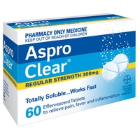 Aspro Clear 60 Tablets Regular Strength (S2)