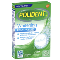 Polident Whitening Denture Cleanser 36 Tablets 