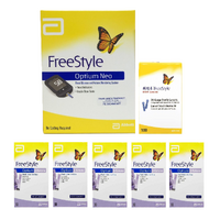 Abbott Freestyle Optium Neo Meter + 5x Boxes Ketone Test Strips + 1x Lancet