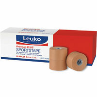 Leukoband Premium PLUS Sports Tape Tan 20 Rolls