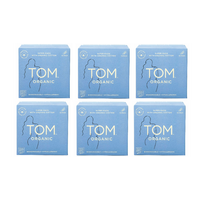TOM Organic Ultra Thin Pads Super 10 Pack [Bulk Buy 6 Units]