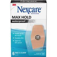 Nexcare Max Hold Waterproof Bandages Knee & Elbow 6pack