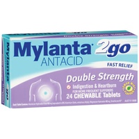 Mylanta2go Double Strength Chewable 24 Tablets 
