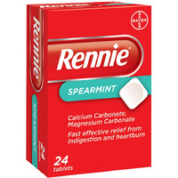 Rennie Chewable Tablets Spearmint 24