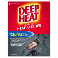 Deep Heat Patches 2 Pack Odourless | Mentholatum 