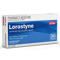 Pharmacy Action Lorastyne 10mg 30 Tablets (S2)