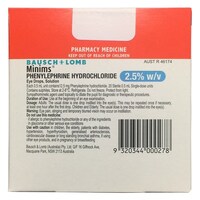 Minims Phenylephrine 2.5% 20 (S2)