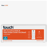 TouchBio RSV Flu A/B & COVID19 Rapid Antigen Test For Self-Testing [5 Tests]