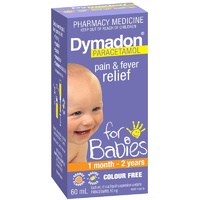 Dymadon Babies Paracetamol 1 Month - 2 Years Orange 60mL (S2)