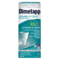 Dimetapp DM Elixir Colour Free 6 Years+ 200mL (S2)