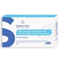 Sonictec RSV Influenza A/B & Covid-19 Rapid Antigen Combo Test (Nasal) - 2 Pack