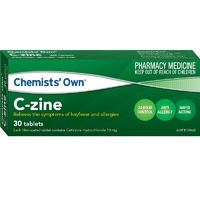 Chemists' Own C-Zine 10mg Hayfever & Allergy 30 Tablets  (S2)