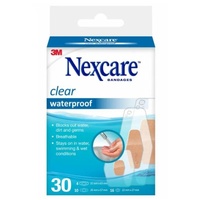 Nexcare 3M Waterproof Strips Assorted Sizes 30 Pack