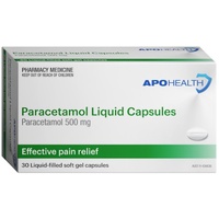APH Paracetamol Soft Gel 500mg 30 Capsules (S2) 