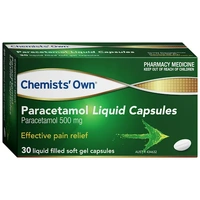 Chemists' Own Paracetamol 500mg Soft Gel 30 Capsules