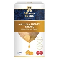 Manuka Health Manuka Honey Drops Lemon & Ginger 15 Pack 65g
