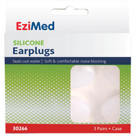 EziMed Silicone Earplugs 3 pairs + Case