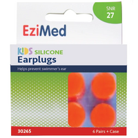 EziMed Kids Silicone Earplugs 6 pairs + Case