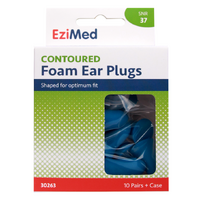 EziMed Contoured Earplugs 10pr + Case
