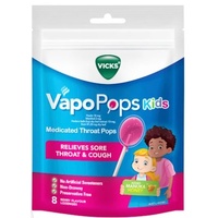 Vicks Kids Throat Pops Berry 8 Pack