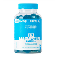 Living Healthy High Strength Gummies Tri Magnesium Formula 60 (99% Sugar Free)