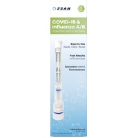 2San COVID-19 & Influenza A/B Rapid Antigen Test Kit Nasal Swab x 1 Test