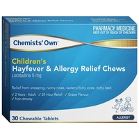 Chemists' Own Hayfever & Allergy Relief 30 Chewable Tablets Blister (S2)
