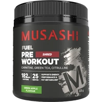 Musashi Pre Workout Shred Green Apple 225g
