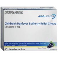 APH Children's HayFever & Allergy Relief 30 Chewable Tablets (S2)