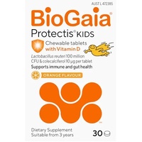 BioGaia Protectis with Vitamin D Kids Orange Flavour 30 Chewable Tablets