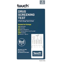 TouchBio 6 Multi-Drug Screening Urine Test 3 Units 