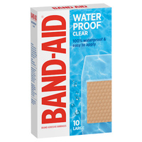 Band-Aid Waterproof Clear Large Strips 10 Pack