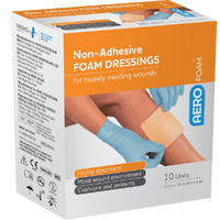 AeroFoam Non-Adhesive Foam Dressing 10 x 10cm 10 Pack