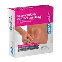 AeroWound Silicone Wound Contact Dressing 10 x 10cm 10 Pack