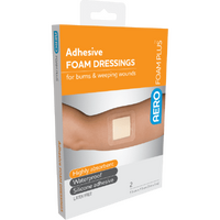 AeroFoam Plus Adhesive Foam Dressings 7.5 x 7.5cm 2 Pack