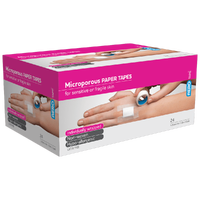Aerotape White Microporous Paper Tape 1.25cm x 5m Box/24