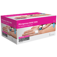 Aerotape White Microporous Paper Tape 2.5cm x 5m Box/12