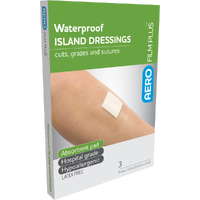 Aerofilm Plus Waterproof Island Dressing 9 x 10cm 3 Pack 