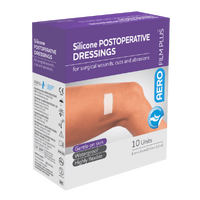 AeroFilm Plus Sensitive Silicone Postoperative Dressing 6 x 8cm 10 Pack