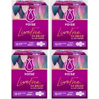 Poise Livefree Super Wing 12 Pads [Bulk Buy 4 Units}