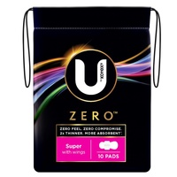 U By Kotex Zero Super Wing 10 Pack