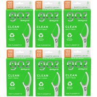 Go2 Dentagenie Clean Flosspyx Minty 100 Pack [Bulk Buy 6 Units] 