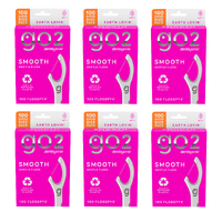 GO2 Dentagenie Smooth Flosspyx Minty 100 Pk [Bulk Buy 6 Units] 