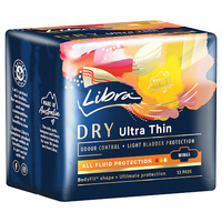 Libra Pad Ultra Thin Dry Wing 12 Pack x6