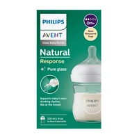 Avent Natural Response Glass Baby Bottle 120ml