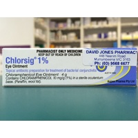 Chlorsig 1% Eye Ointment 4g (S3)