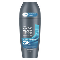 Dove Roll-On Men's Deodorant 72 Hour Clean Comfort 50ml