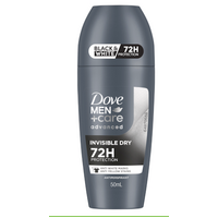 Dove Men+Care Advanced Invisible Dry Deodorant Roll On 72-hour 50ml