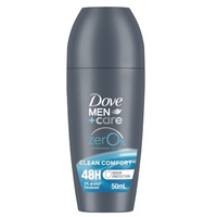 Dove Men Deodorant Roll On for 48h Clean Comfort Zero Aluminium Zero 50ml