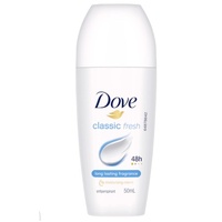 Dove Antiperspirant Deodorant 48HR Protection Classic Fresh Roll On Moisturising Cream 50 ml